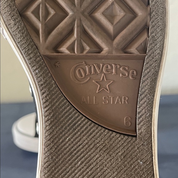 Converse Black and White High-Top platform Sneakers - Picture 4 of 4